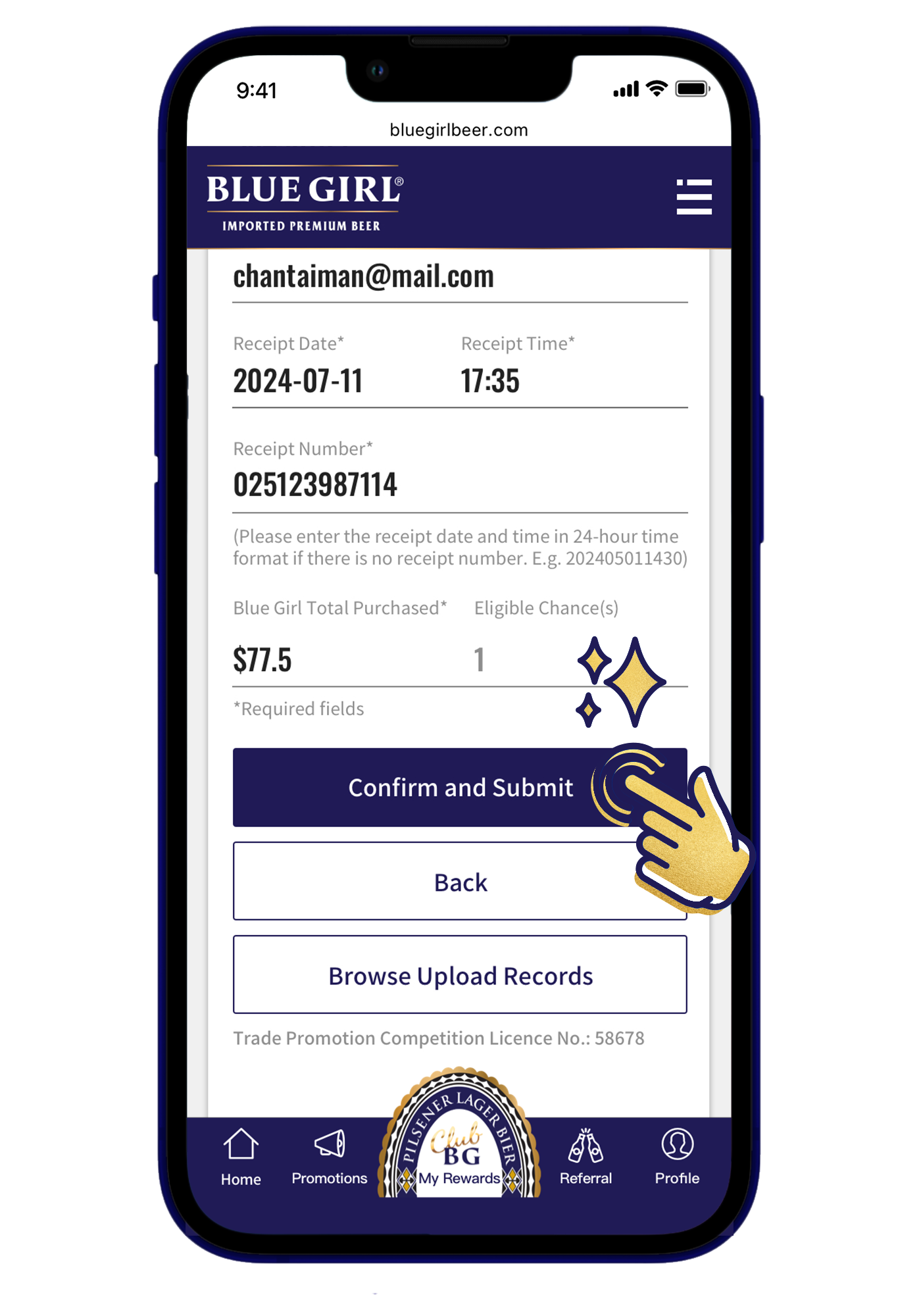 Confirm and Submit